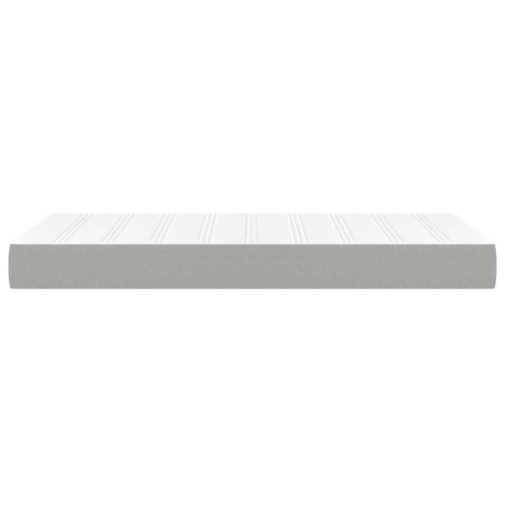 Materasso Molle Insacchettate Rigidità Media Grigio Chiaro 120x190x20 Tessuto - homemem39