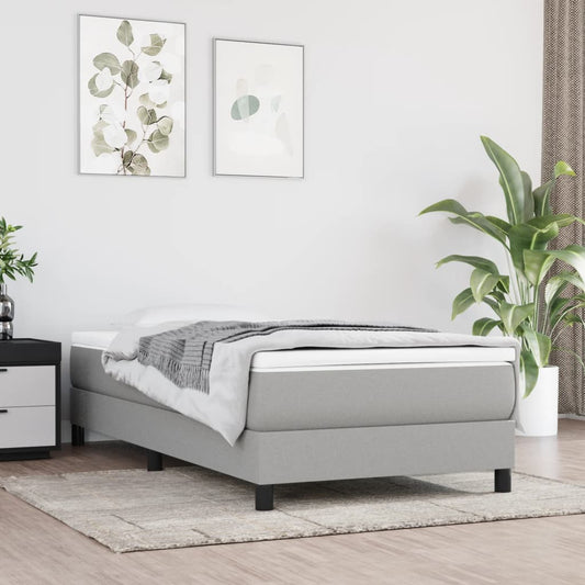 Materasso Molle Insacchettate Grigio Chiaro 120x190x20 Tessuto - homemem39
