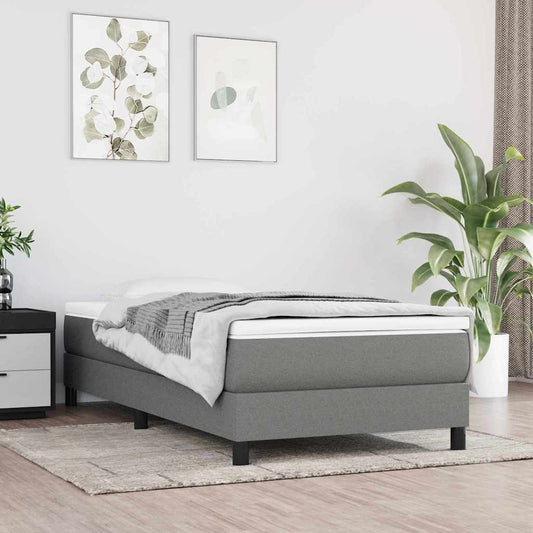 Materasso Molle Insacchettate Grigio Scuro 120x190x20 Tessuto - homemem39