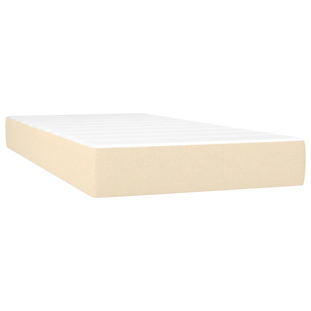 Materasso a Molle Insacchettate Rigidità Media Crema 120x190x20 cm in Tessuto