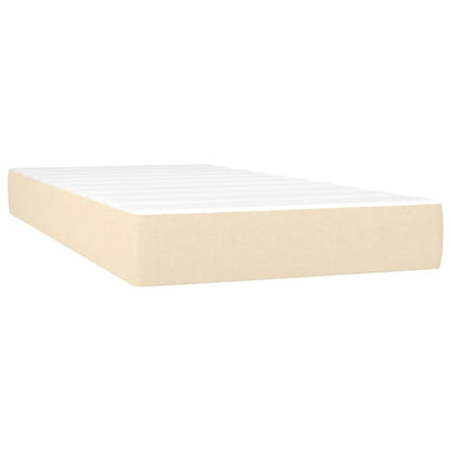Materasso a Molle Insacchettate Rigidità Media Crema 120x190x20 cm in Tessuto