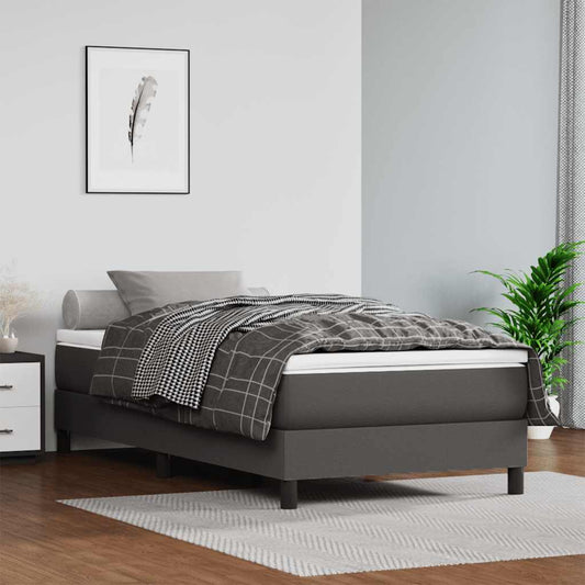 Materasso a Molle Insacchettate Rigidità Media Grigio 120x190x20 cm in Similpelle