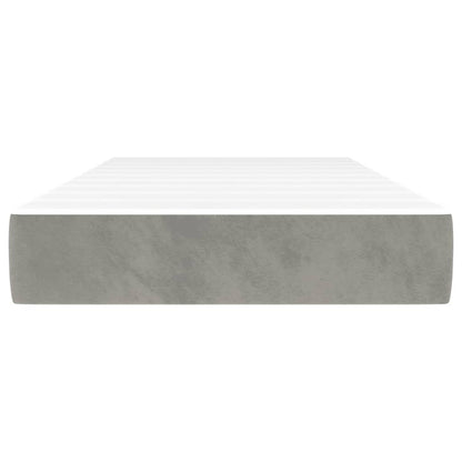 Materasso a Molle Grigio Chiaro 120x190x20 cm in Velluto - homemem39