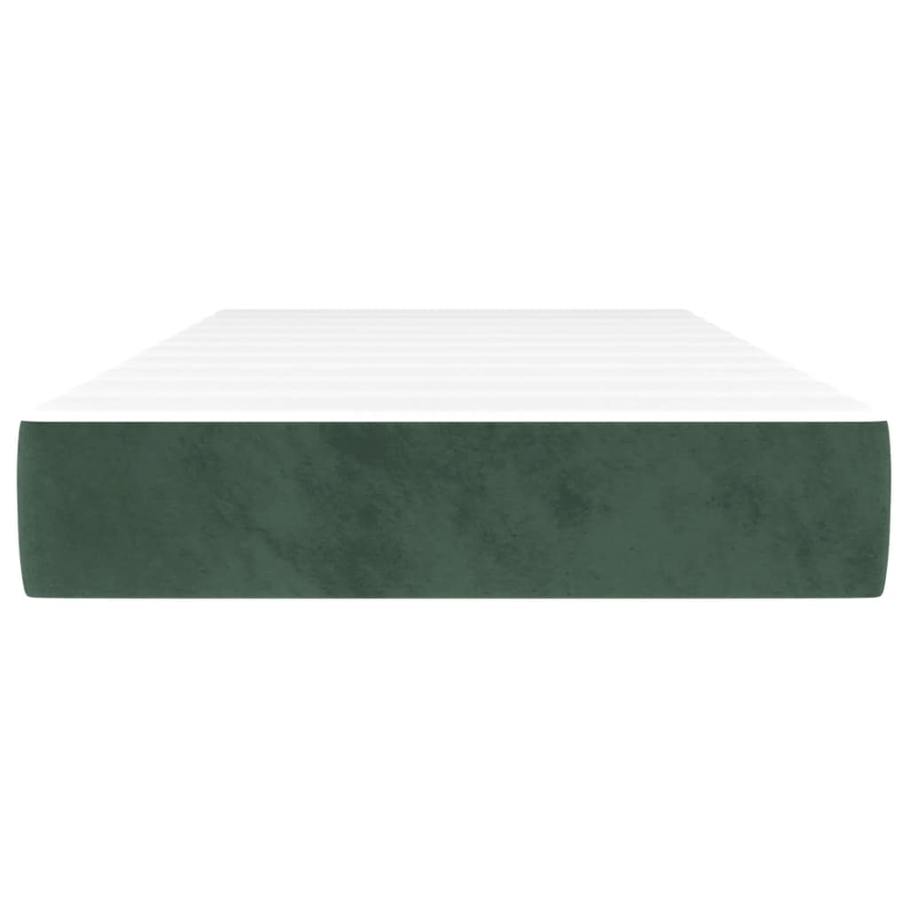 Materasso a Molle Verde Scuro 120x190x20 cm in Velluto - homemem39