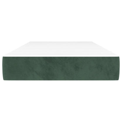 Materasso a Molle Verde Scuro 120x190x20 cm in Velluto - homemem39