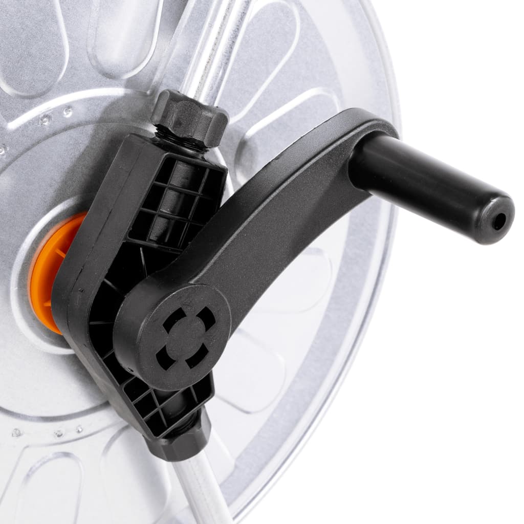 Carrello Avvolgitubo per Tubo Flessibile 60 m 1/2" in Acciaio