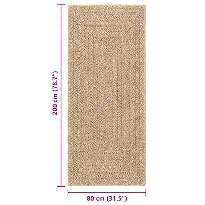 Tappeto ZIZUR 80x200 cm Aspetto Iuta per Interni ed Esterni - homemem39