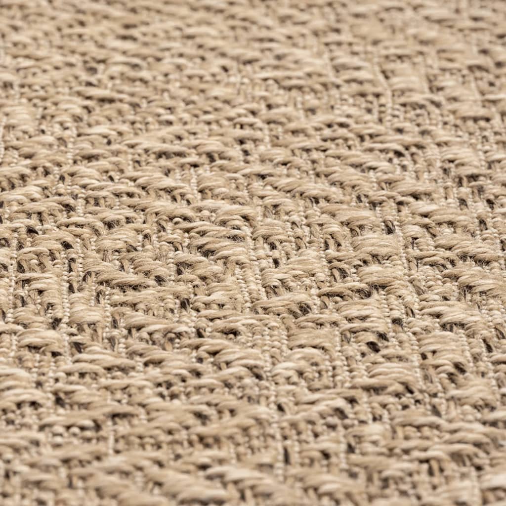 Tappeto ZIZUR 200x200 cm Aspetto Iuta per Interni ed Esterni