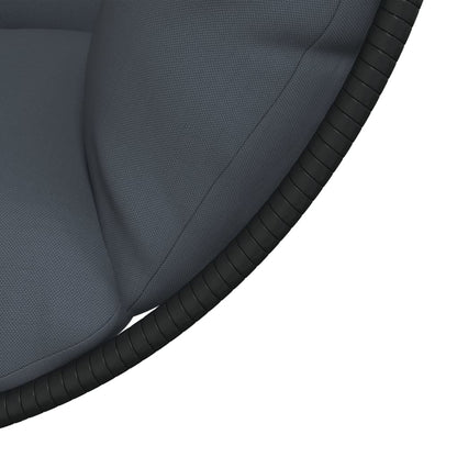 Sedia a Uovo Sospesa con Supporto Antracite Polyrattan/Acciaio - homemem39