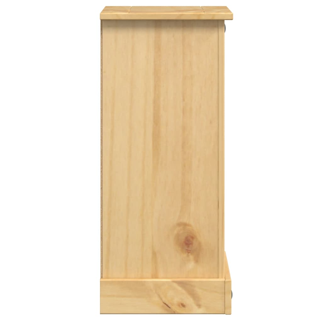 Comodino Corona 35x32,5x74 cm in Legno Massello di Pino | homemem39