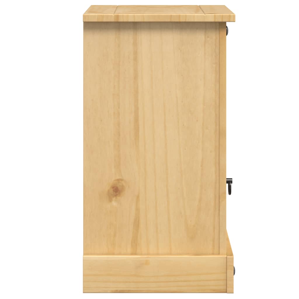 Comodino Corona 45x35x64 cm in Legno Massello di Pino | homemem39