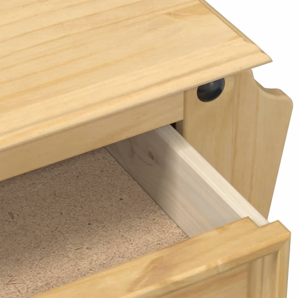 Comodino Corona 45x35x47,5 cm in Legno Massello di Pino | homemem39