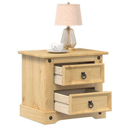 Comodino Corona 53x39x47 cm in Legno Massello di Pino | homemem39
