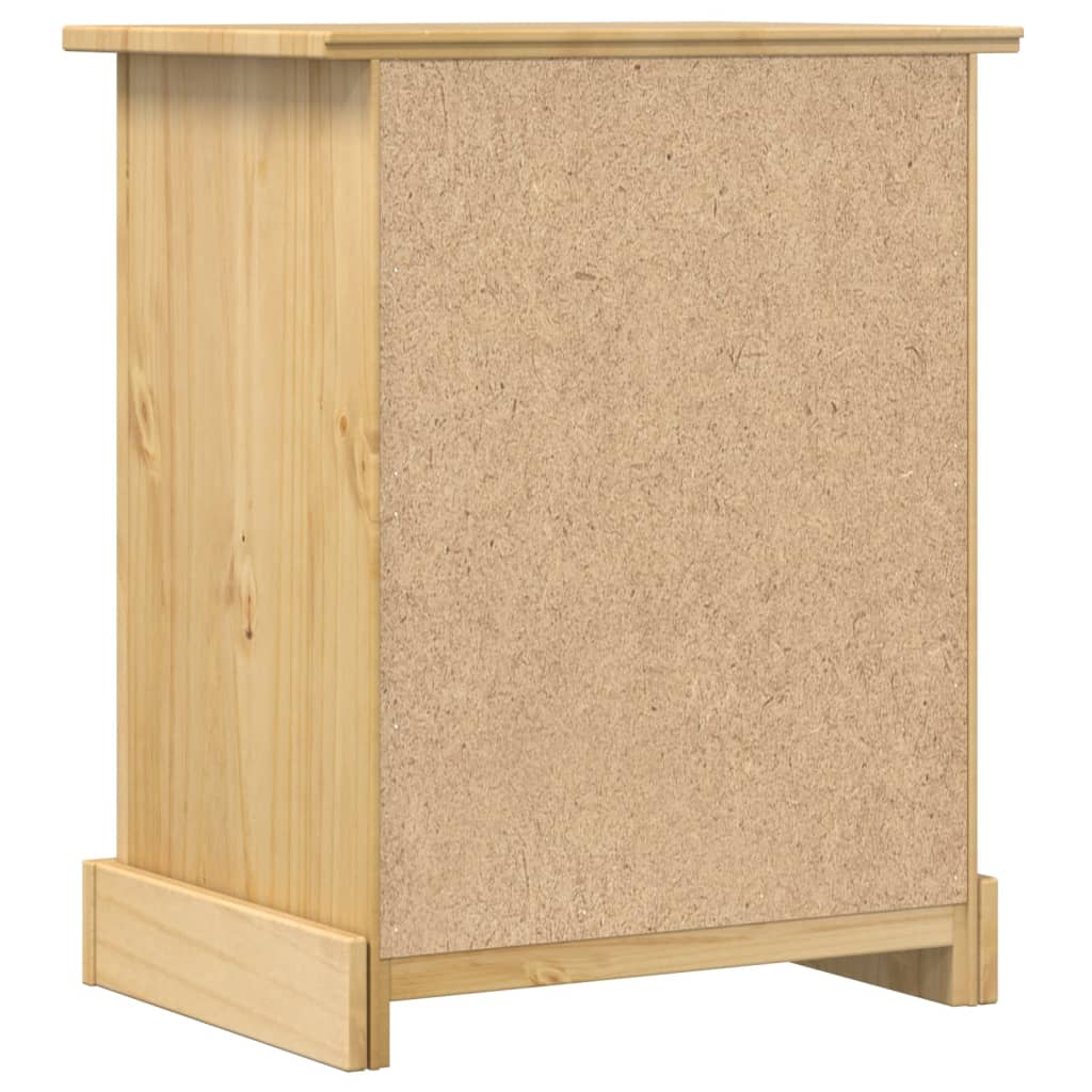 Comodino Corona 53x39x66 cm in Legno Massello di Pino - homemem39