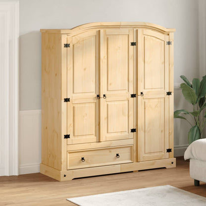 Armadio Corona 151,5x52x170 cm in Legno Massello di Pino - homemem39