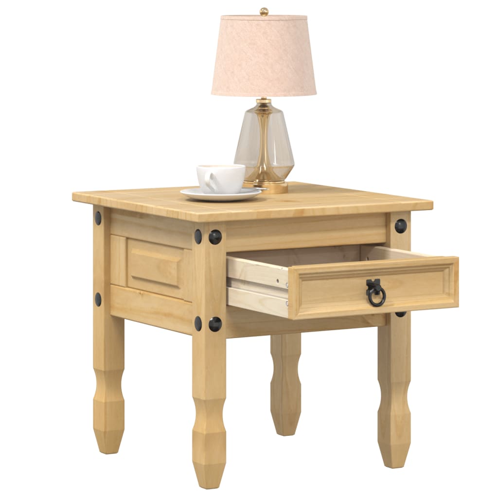 Tavolino Corona 50x50x50 cm in Legno Massello di Pino - homemem39