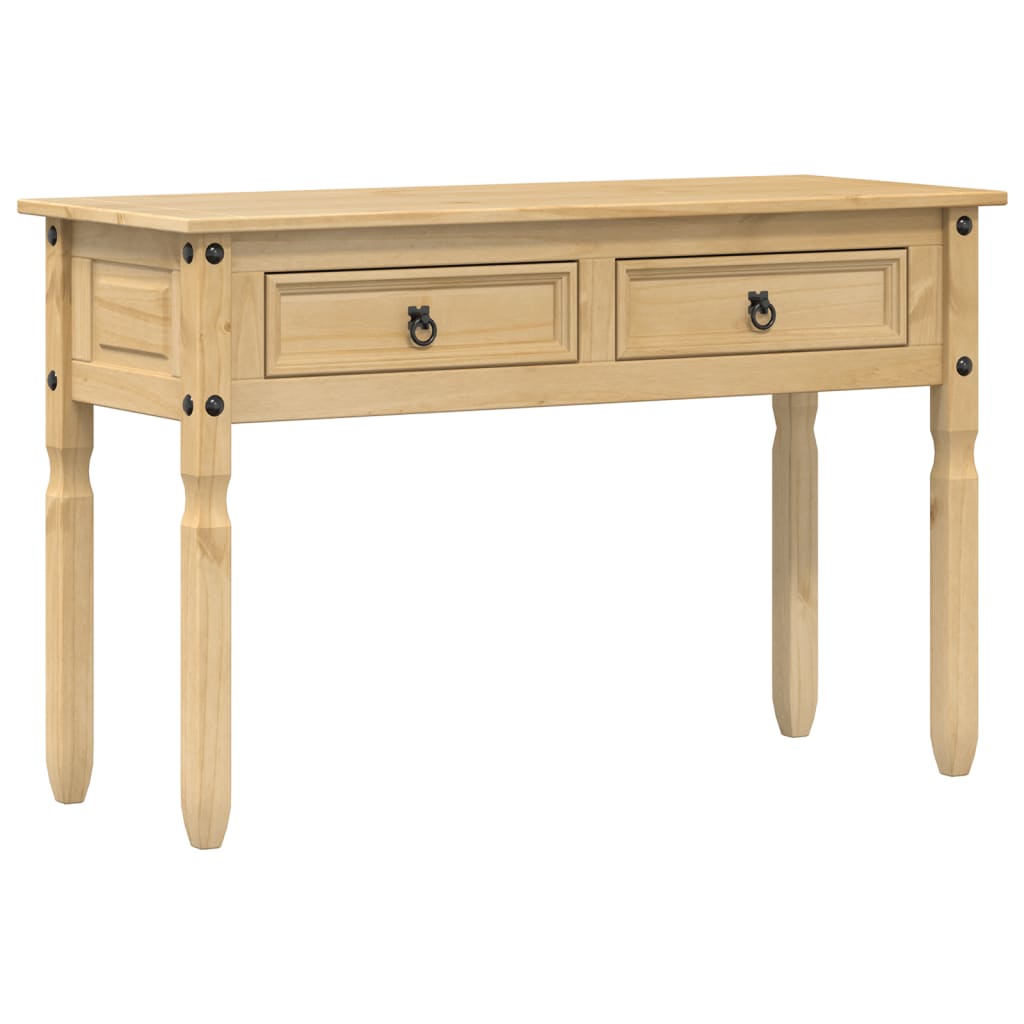 Tavolino Consolle Corona 115x46x73 cm in Legno Massello di Pino - homemem39