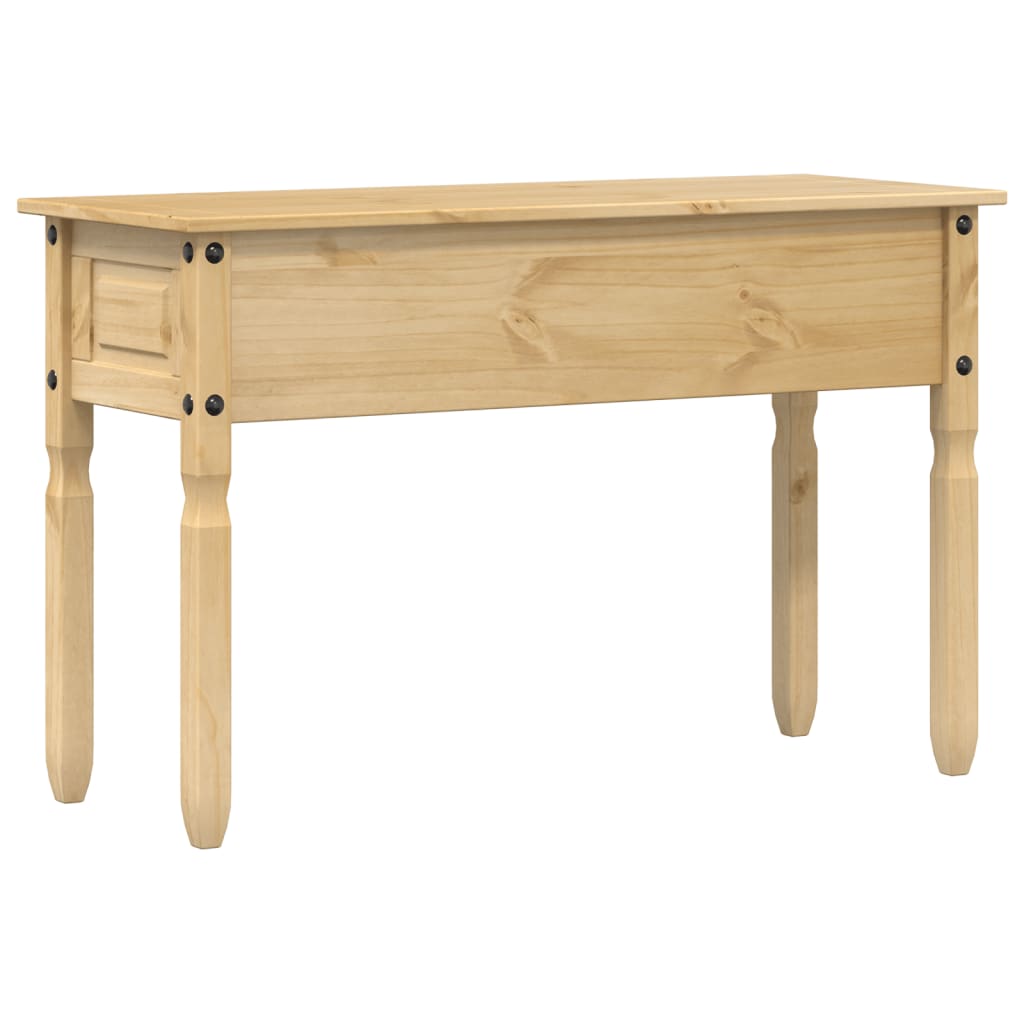 Tavolino Consolle Corona 115x46x73 cm in Legno Massello di Pino - homemem39