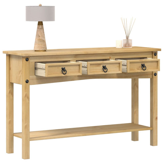 Tavolino Consolle Corona 114x34,5x73 cm Legno Massello di Pino - homemem39