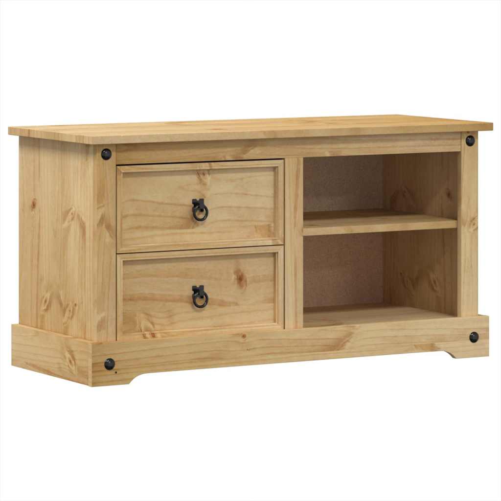 Mobile Porta TV Corona 100x40x52 cm in Legno Massello di Pino - homemem39