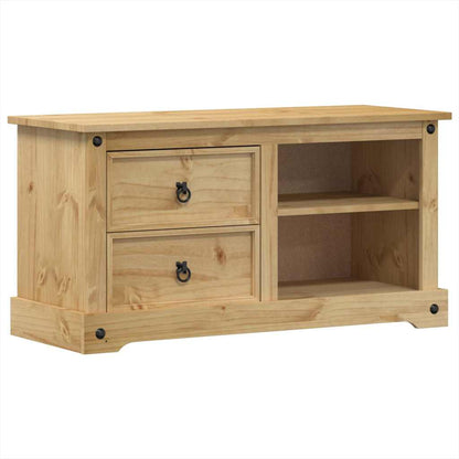 Mobile Porta TV Corona 100x40x52 cm in Legno Massello di Pino - homemem39
