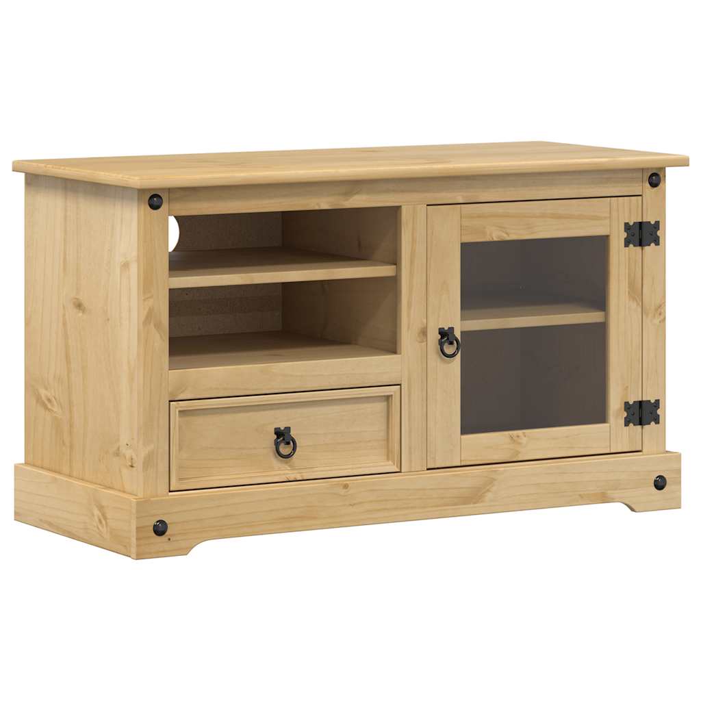 Mobile Porta TV Corona 100x45x58 cm in Legno Massello di Pino - homemem39