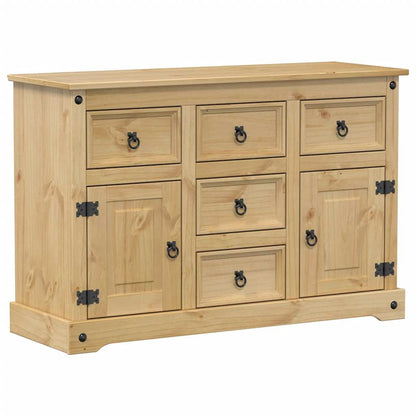 Credenza Corona 112x40x75 cm in Legno Massello di Pino - homemem39
