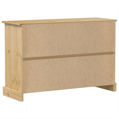 Credenza Corona 112x40x75 cm in Legno Massello di Pino - homemem39