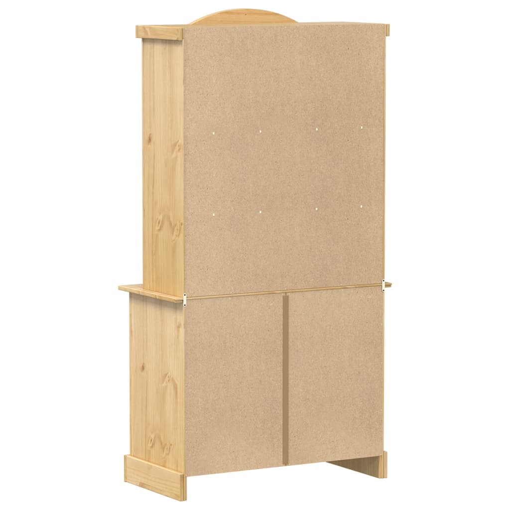 Vetrina Corona 100x48,5x179 cm in Legno Massello di Pino - homemem39