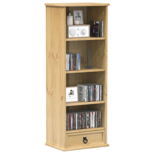 Mobile Porta CD Corona 40x30x110 cm in Legno Massello di Pino | homemem39