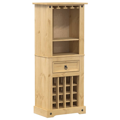 Portabottiglie Vino Corona 56x35x134,5cm Legno Massello di Pino - homemem39