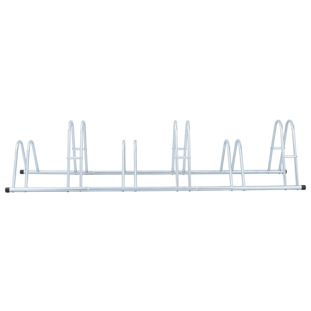 Supporto per 6 Bici da Pavimento Autoportante Acciaio Zincato - homemem39