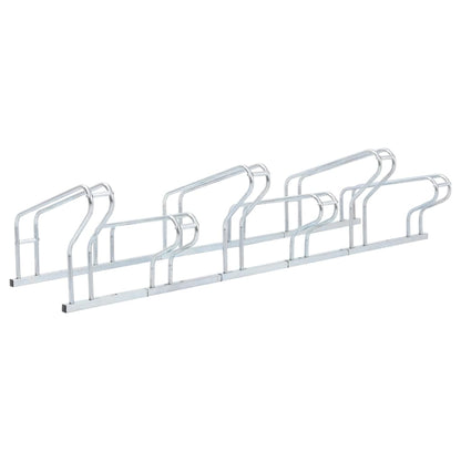 Supporto per 6 Bici da Pavimento Autoportante Acciaio Zincato - homemem39