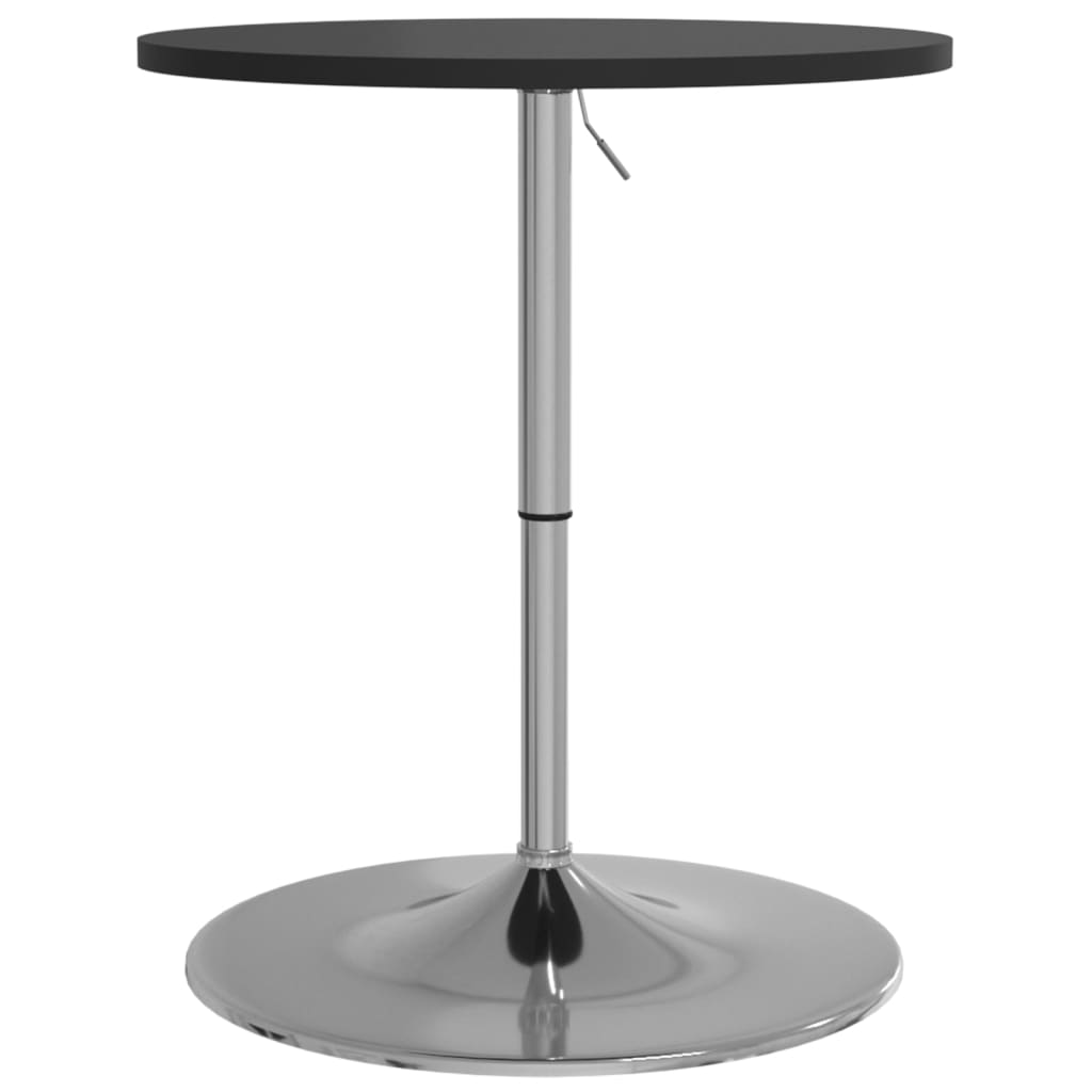 Tavolino Bar Nero 60x60x90 cm Legno Multistrato Acciaio Cromato | homemem39