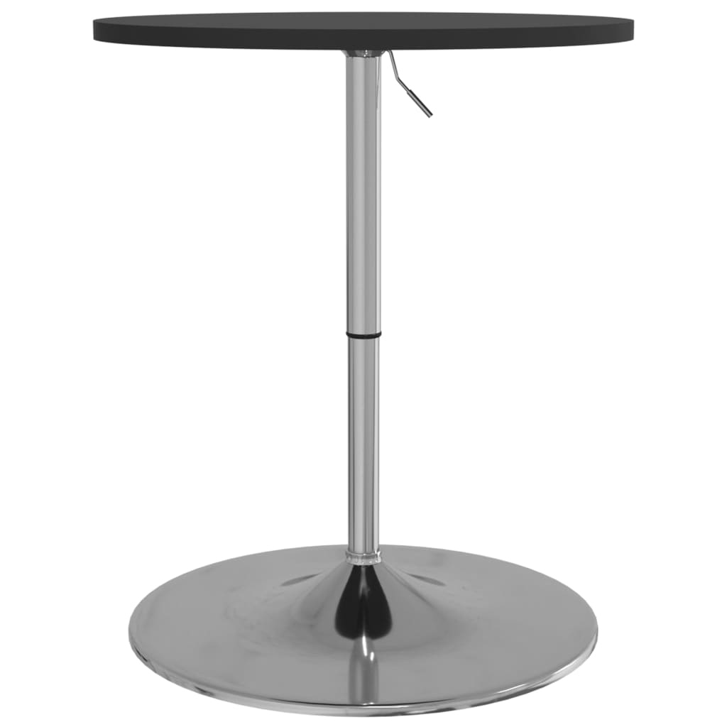 Tavolino Bar Nero 60x60x90 cm Legno Multistrato Acciaio Cromato | homemem39