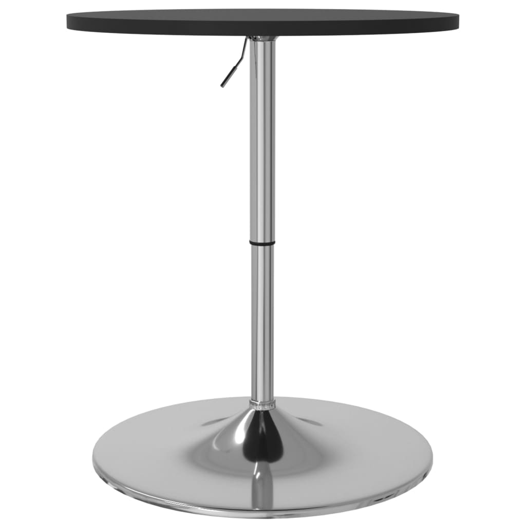 Tavolino Bar Nero 60x60x90 cm Legno Multistrato Acciaio Cromato | homemem39