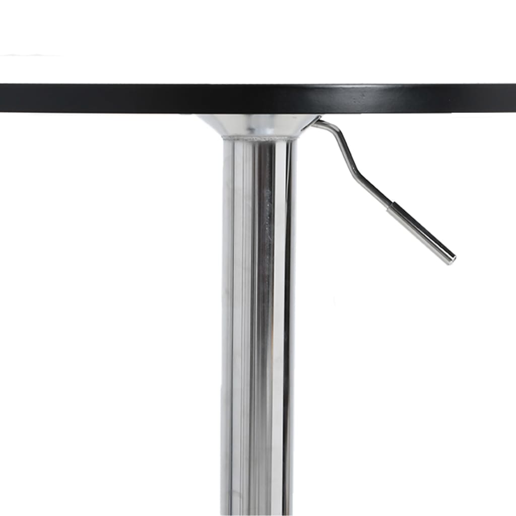 Tavolino Bar Nero 60x60x90 cm Legno Multistrato Acciaio Cromato | homemem39