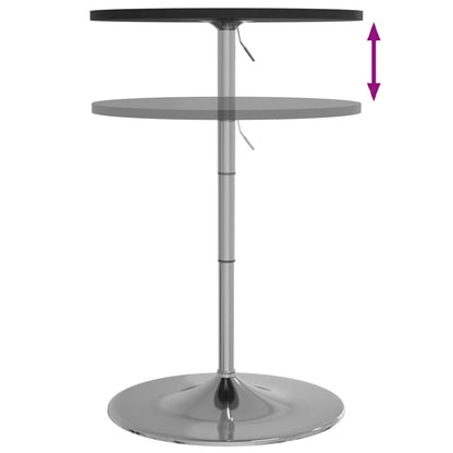 Tavolino Bar Nero 60x60x90 cm Legno Multistrato Acciaio Cromato | homemem39