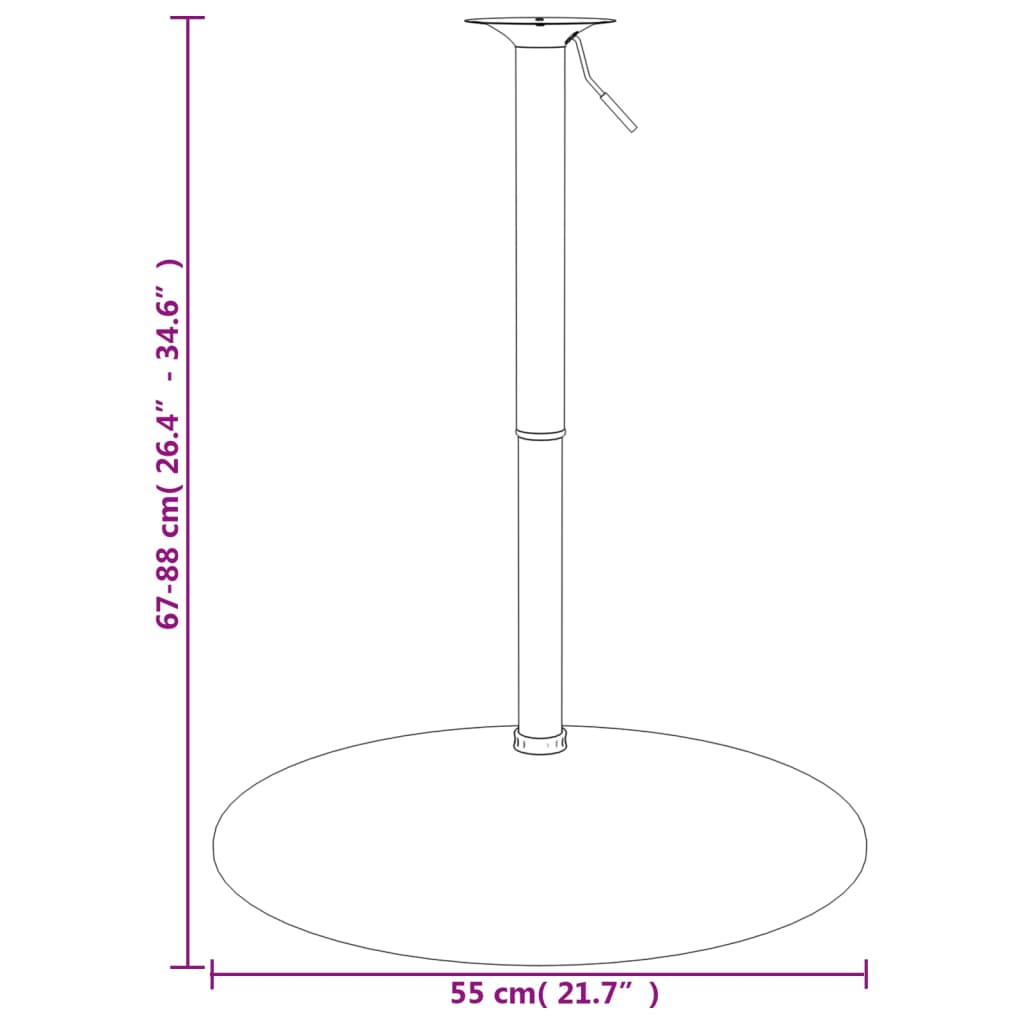 Base per Tavolino da Bar 45x90 cm Acciaio Cromato - homemem39