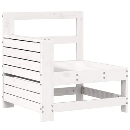 Set Salotto da Giardino 5 pz Bianco in Legno Massello di Pino