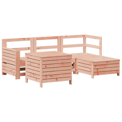 Set Divani da Giardino 5 pz in Legno Massello Abete Douglas