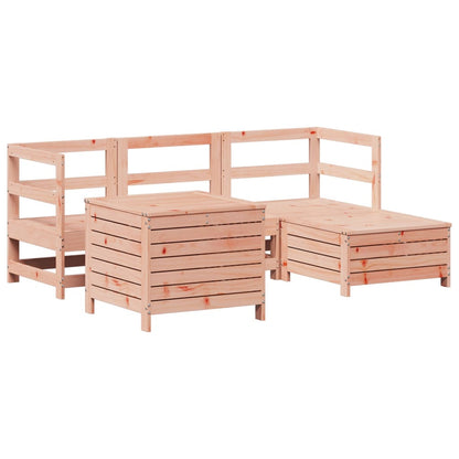 Set Divani da Giardino 5 pz in Legno Massello Abete Douglas