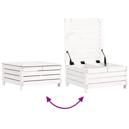 Set Salotto da Giardino 5 pz Bianco in Legno Massello di Pino - homemem39