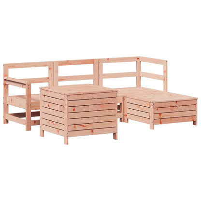 Set Divani da Giardino 5 pz in Legno Massello Abete Douglas