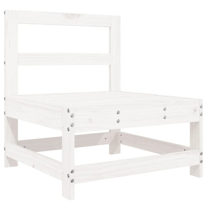Set Salotto da Giardino 5 pz Bianco in Legno Massello di Pino - homemem39