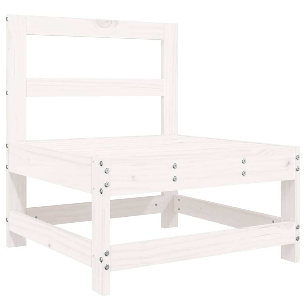 Set Divani da Giardino 8 pz in Legno Massello di Pino Bianco - homemem39