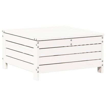 Set Salotto da Giardino 7 pz Bianco in Legno Massello di Pino