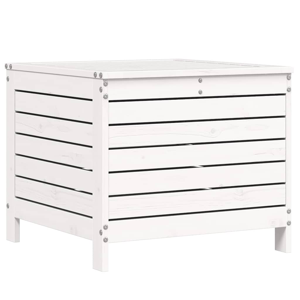 Set Divani da Giardino 6 pz Bianco in Legno Massello di Pino