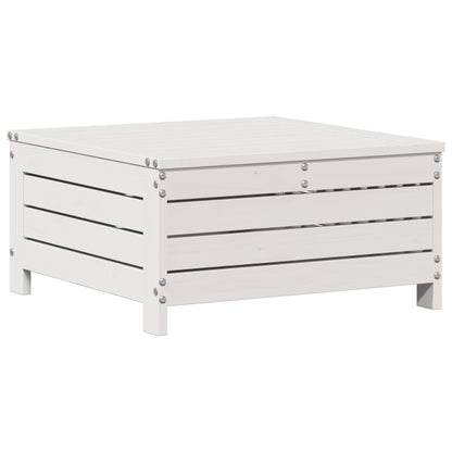 Set Salotto Giardino 5pz con Cuscini Bianco Legno Massello Pino