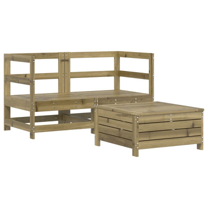 Set Divani da Giardino 3 pz in Legno Impregnato di Pino - homemem39